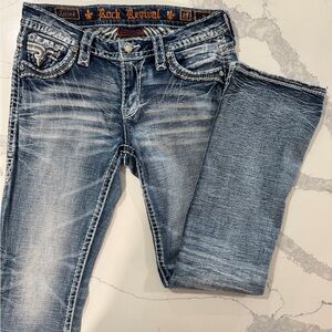 Rock Revival Distressed Blue Slim Jeans